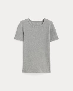 Alternative view of The Luxe Rib Crew | Heathered Grey