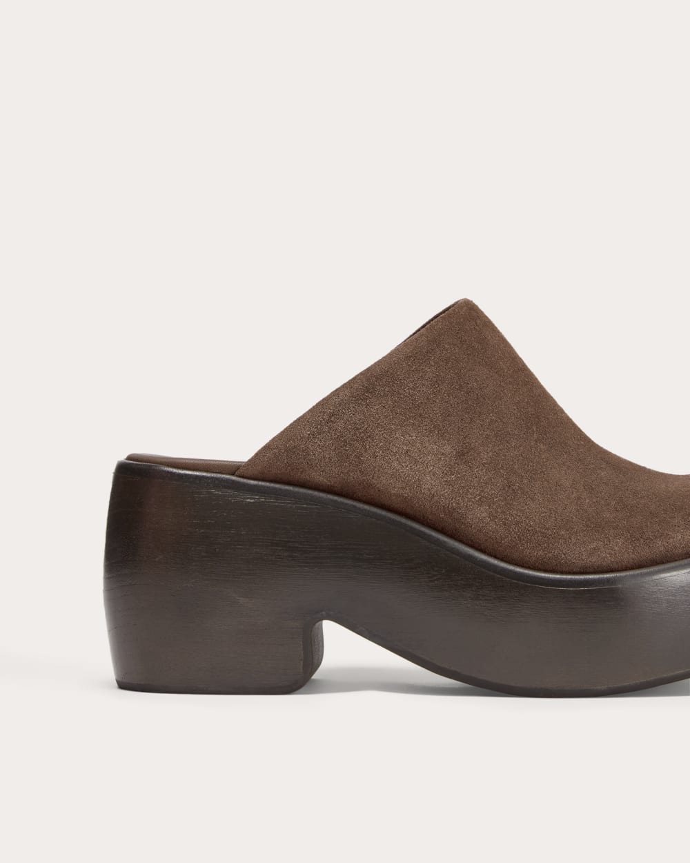 The Wooden Puffa Clog | Dark Umber Suede - Image 6
