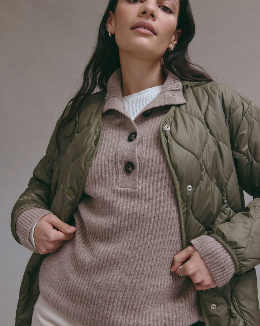 The Long Quilted Liner | Kalamata - Image 7