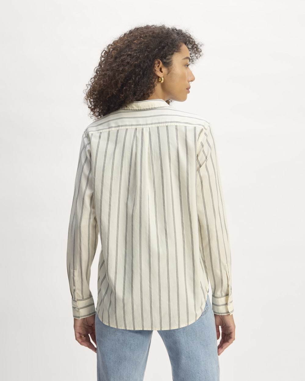 The Must-Have Shirt in Silky Cotton | Bone / Black - Image 6