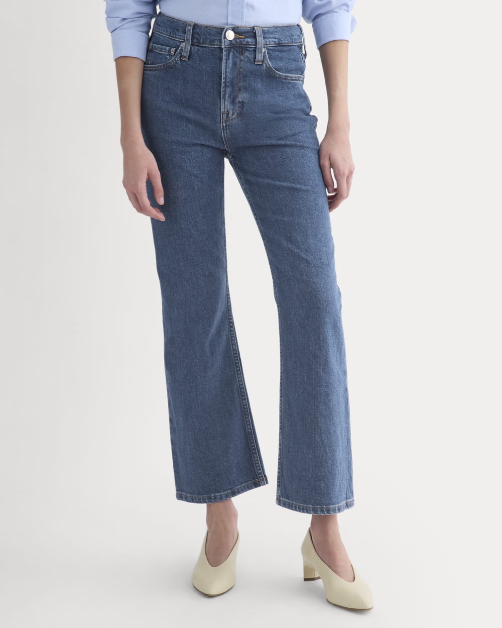 High-Rise Kick Flare Jean | Ocean - Image 4