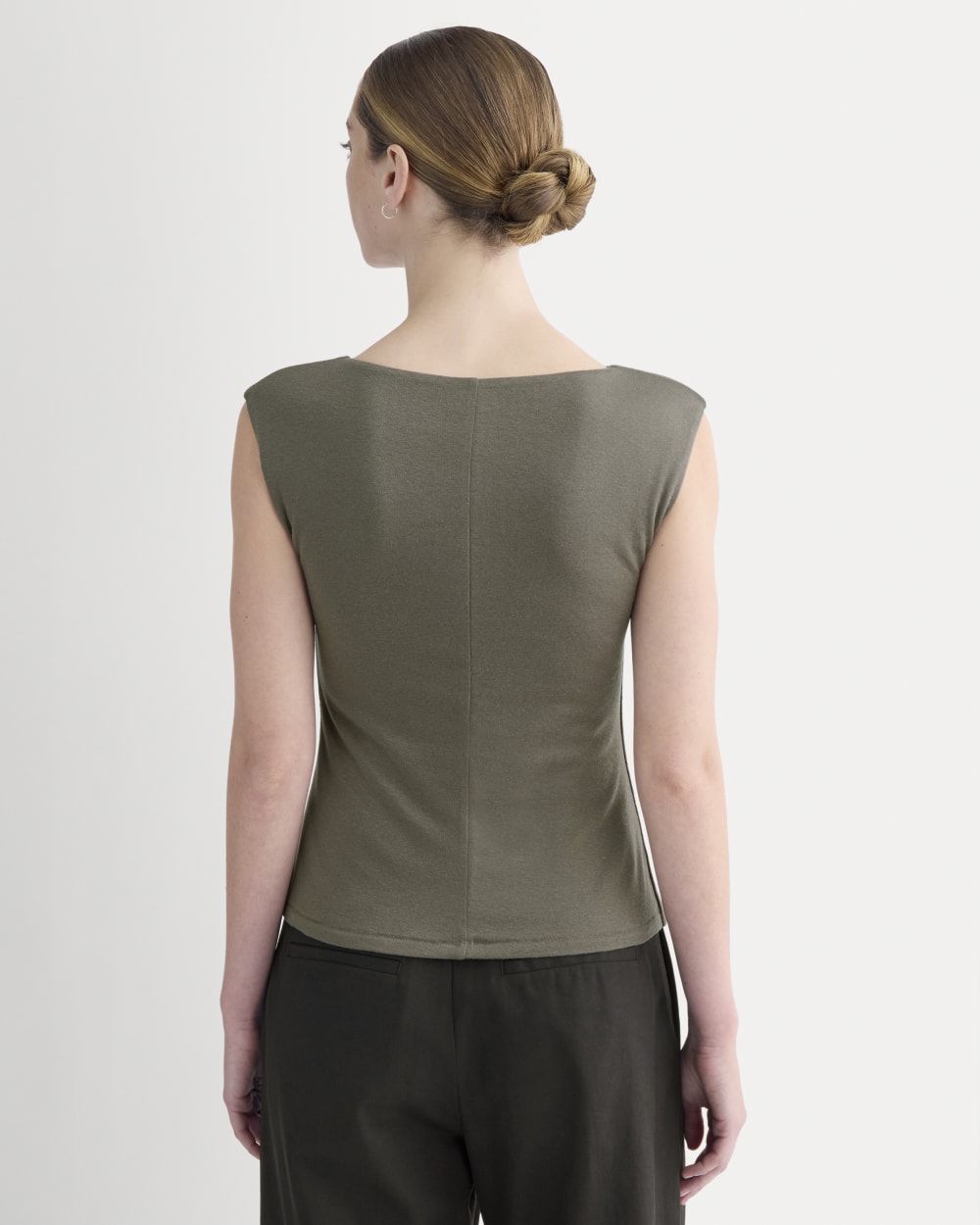 Sleeveless Button-Up in Butterluxe | Taupe - Image 5