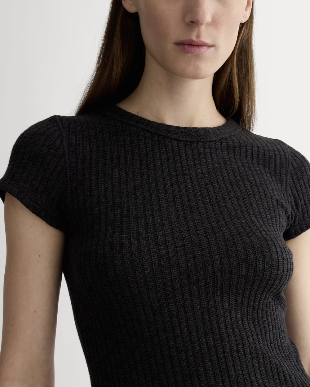 The Cozy Rib Tee | Black - Image 4