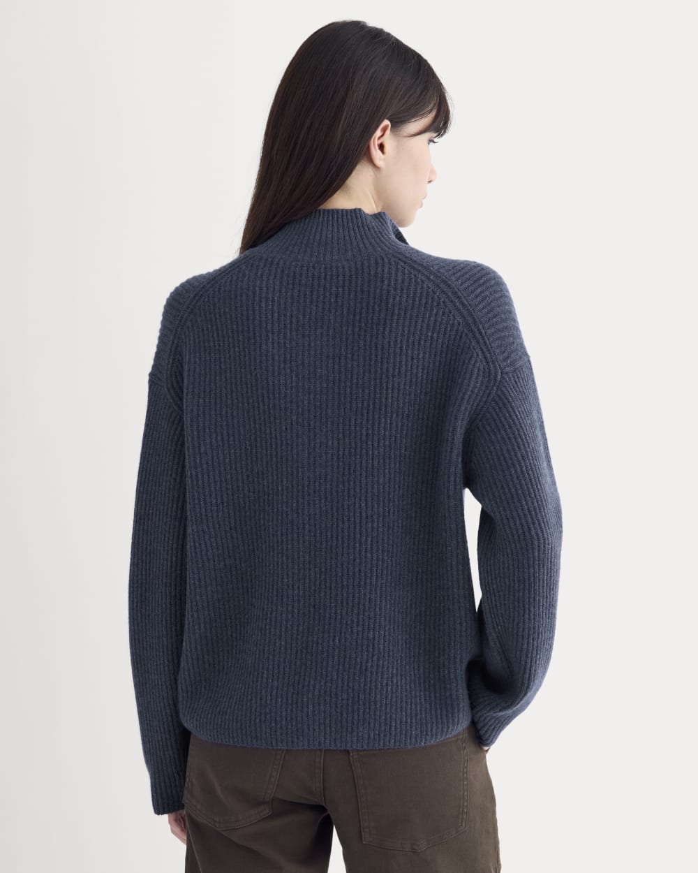 The Cocoon Henley in Wool Cashmere | Indigo - Image 5