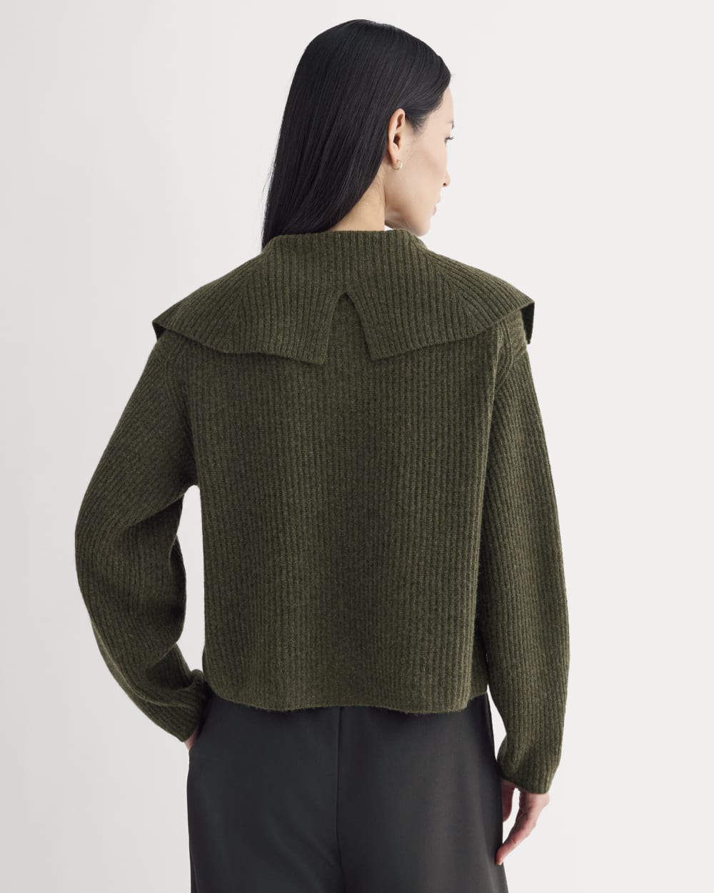 Fisherman Cardigan in Wool Cashmere | Heather Beech - Image 5