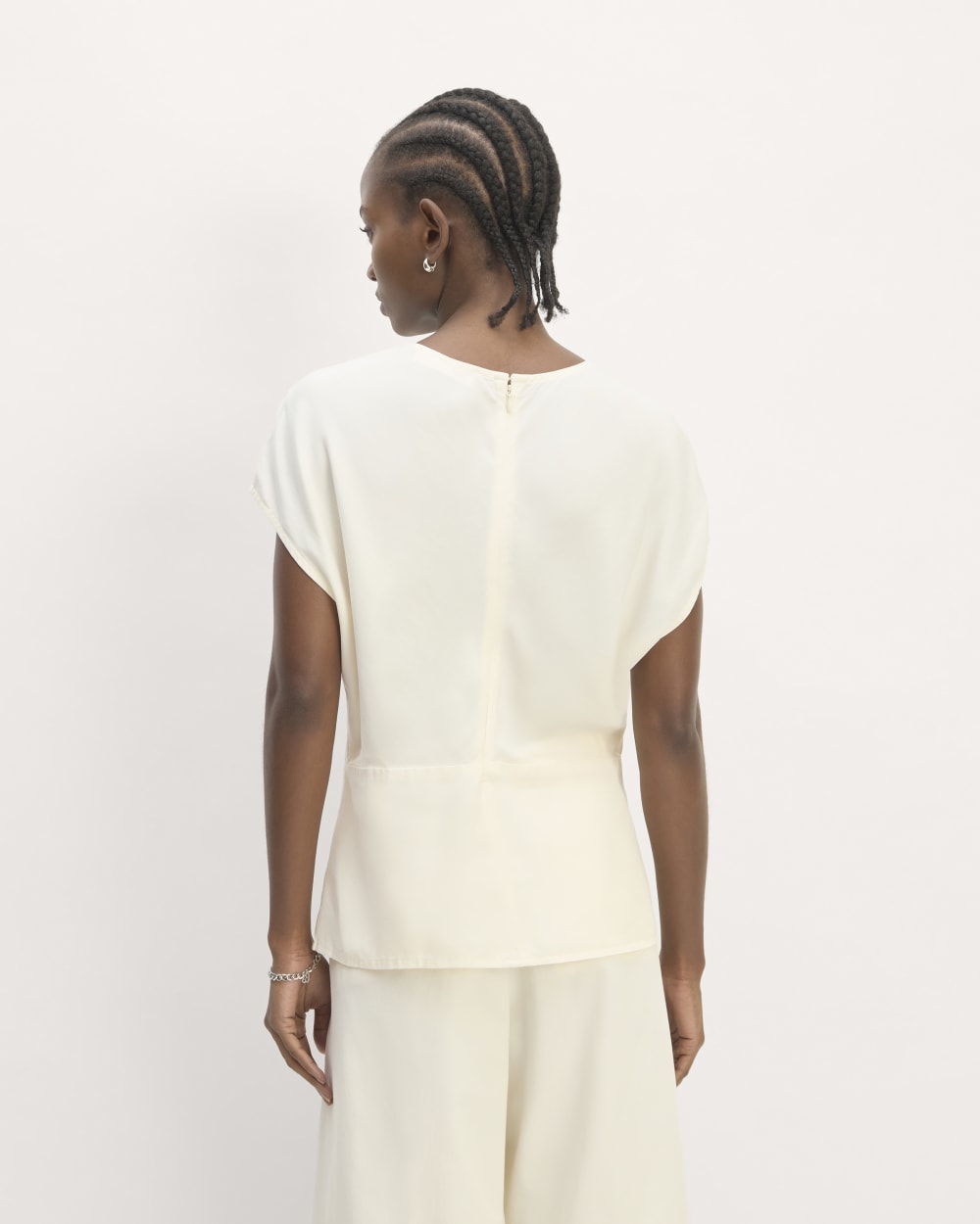 The Drape Top in Butterlite | Bone - Image 6