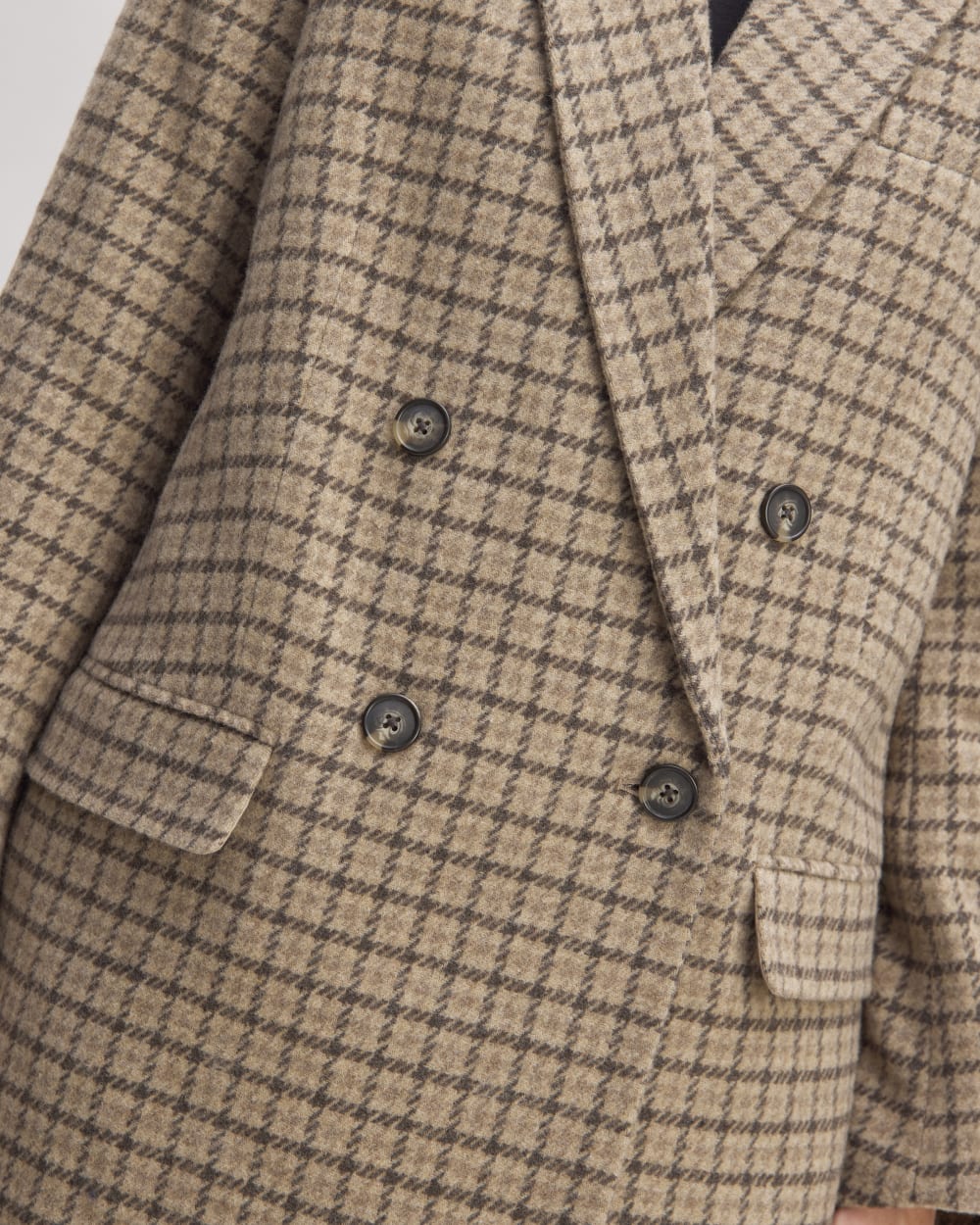 The ReWool® Double-Breasted Blazer | Beige Houndstooth - Image 5