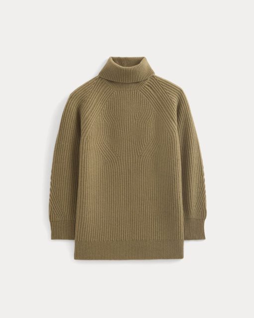 Alternative view of Cocoon Turtleneck in Wool Cashmere | Toast