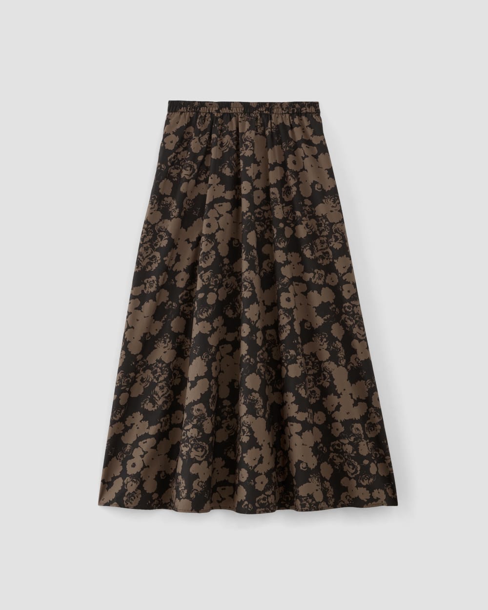The Supima® Pull-On Maxi Skirt | Black / Cocoa Floral - Image 2