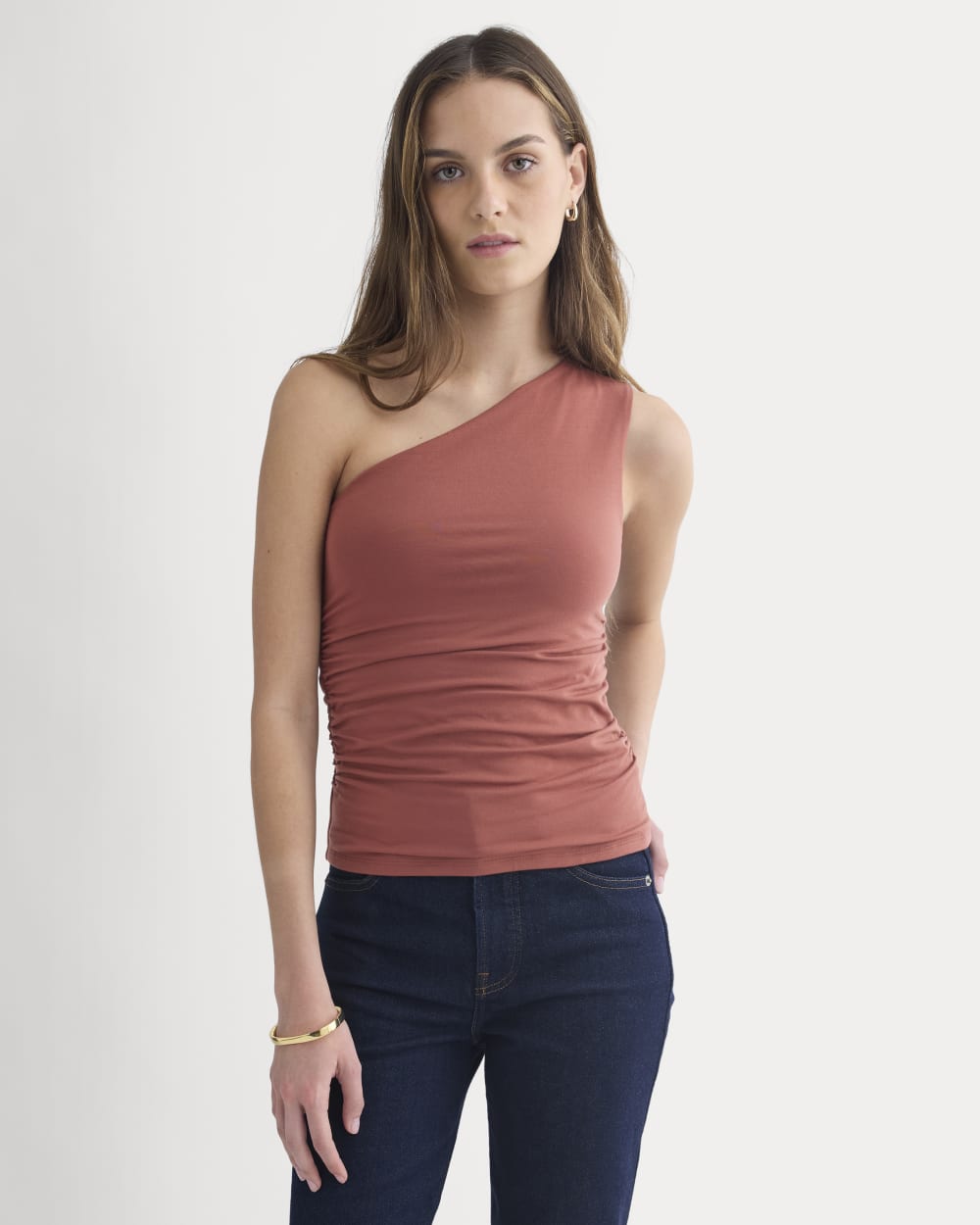 One-Shoulder Top | Henna Red - Image 4