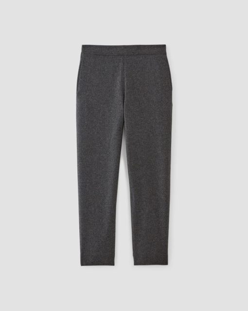 Alternative view of The Wool Flannel Pull-On Pant | Heather Charcoal