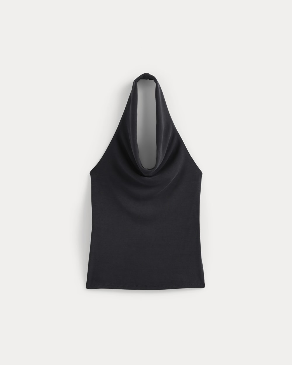 Halter Cowlneck Top in Butterknit | Black - Image 2