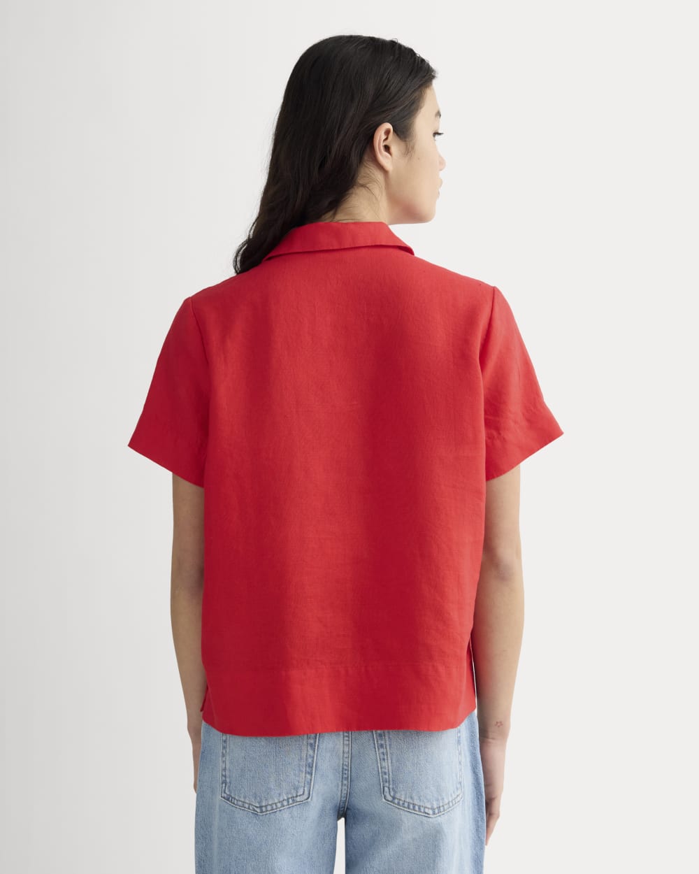The Notch Shirt in Linen | Classic Red - Image 5