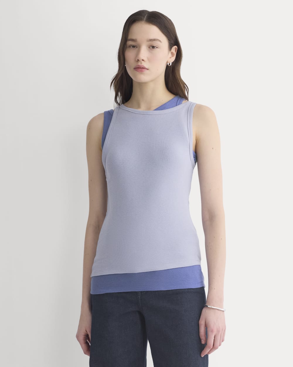 Tissue Layered Tank | Aleutian/Velvet Morning