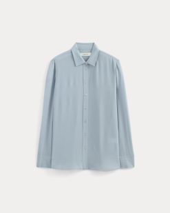 Alternative view of The Must-Have Shirt in Washable Silk | Soft Blue