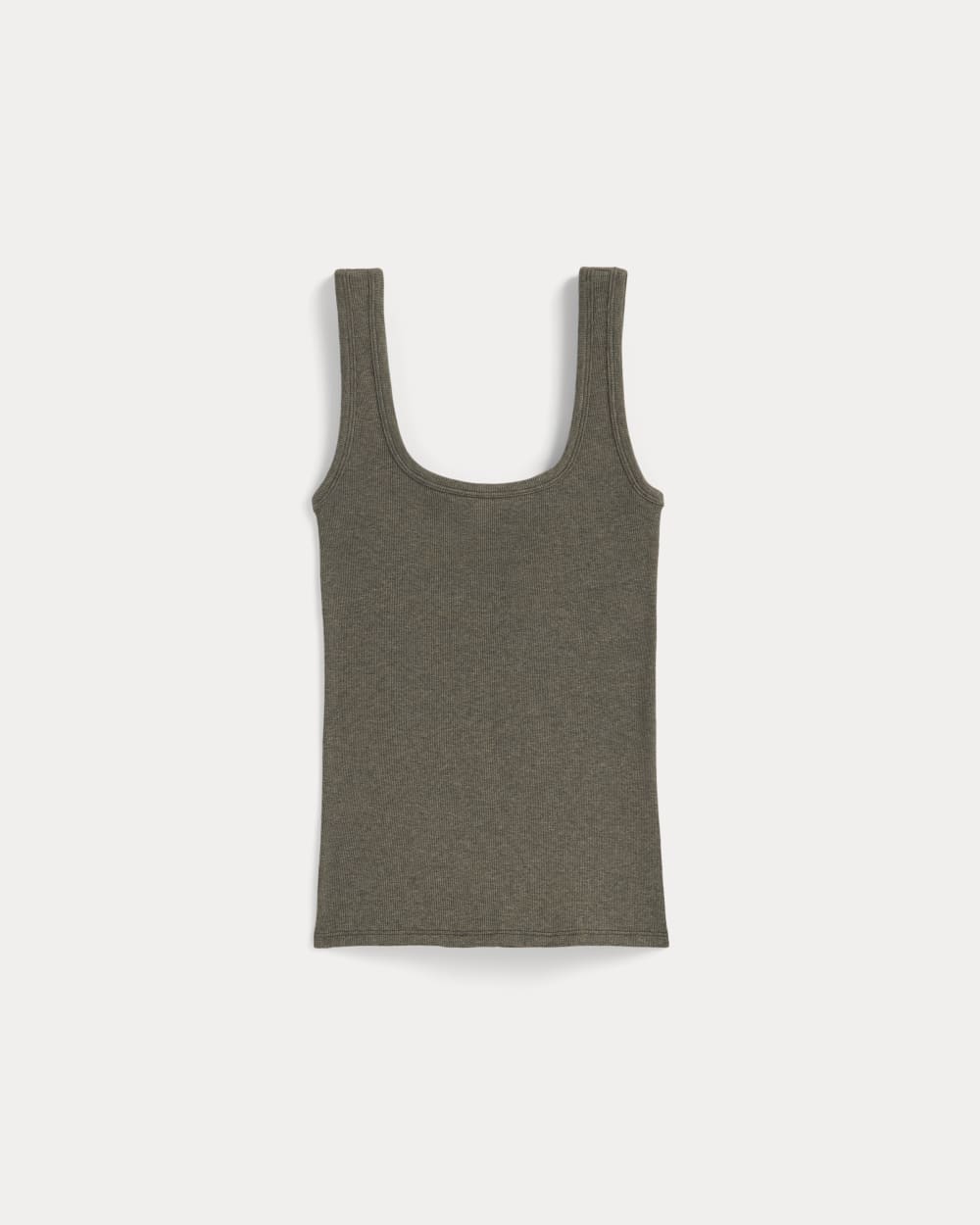 The Luxe Rib Square-Neck Tank | Heathered Fatigue - Image 2