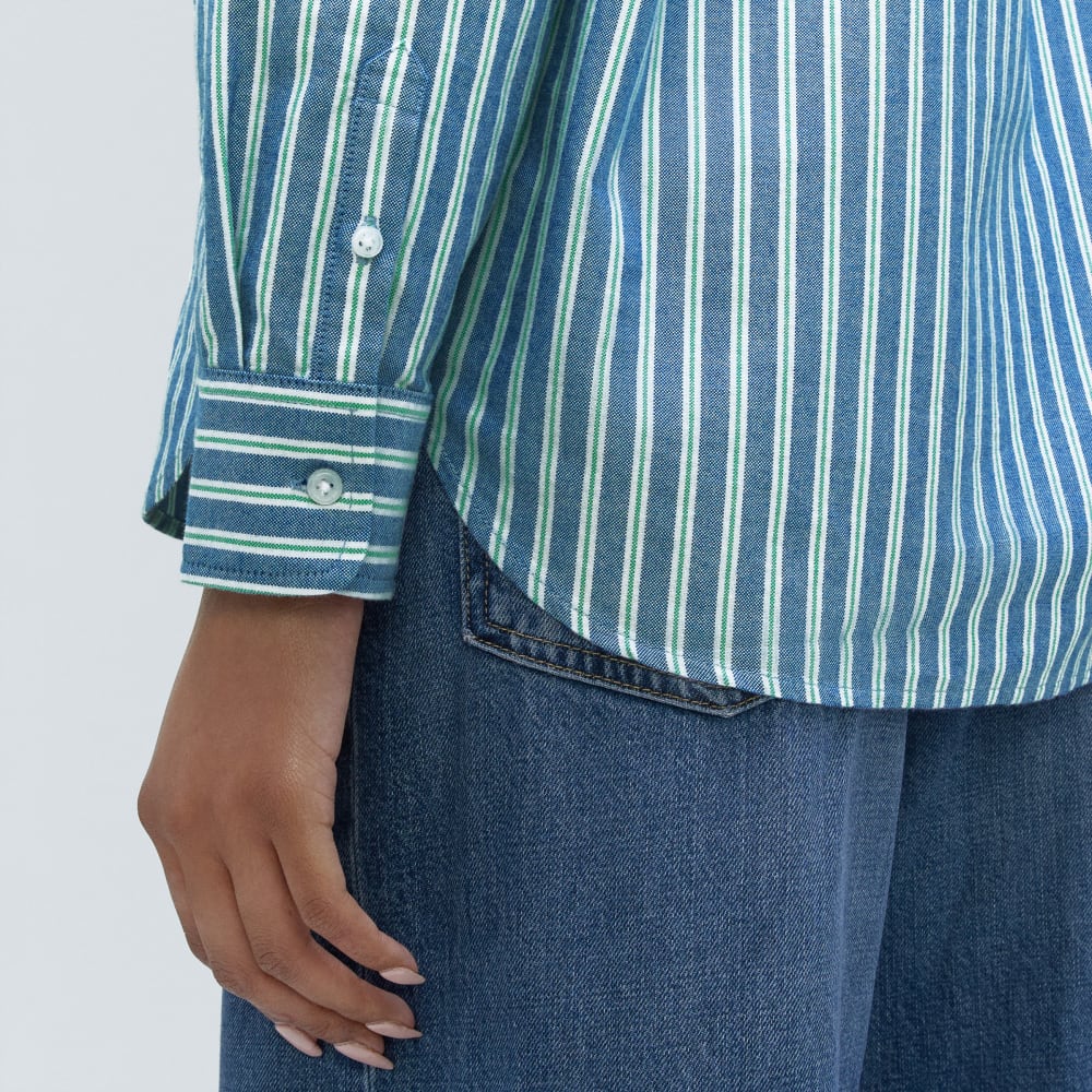 The Must-Have Oxford Shirt | Lapis Blue / Bright Jade / Optic White - Image 5