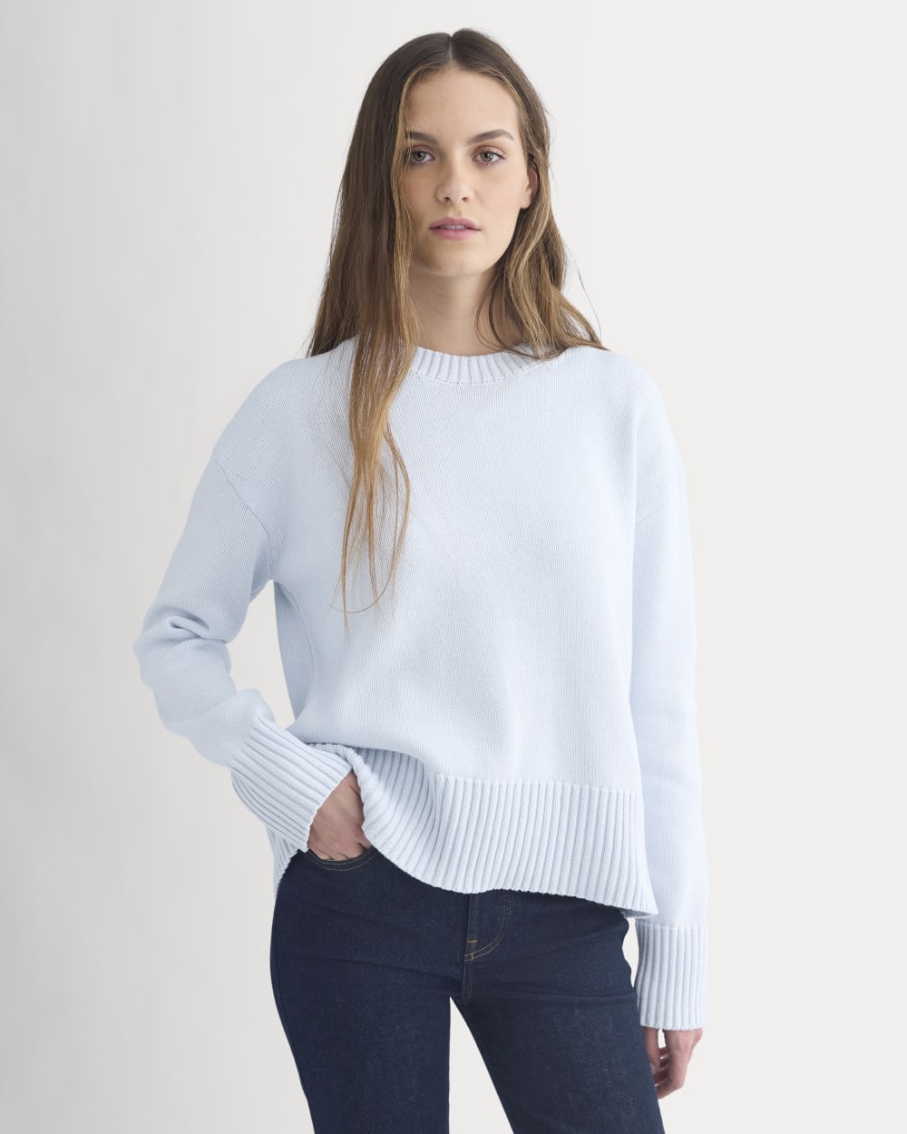 The Boxy Sweater in Everyday Cotton | Skywriting - Image 4