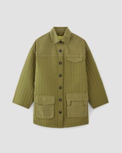 Alternative view of The Everlane x Marques' Almeida Canvas Patchwork Jacket | Moss Green