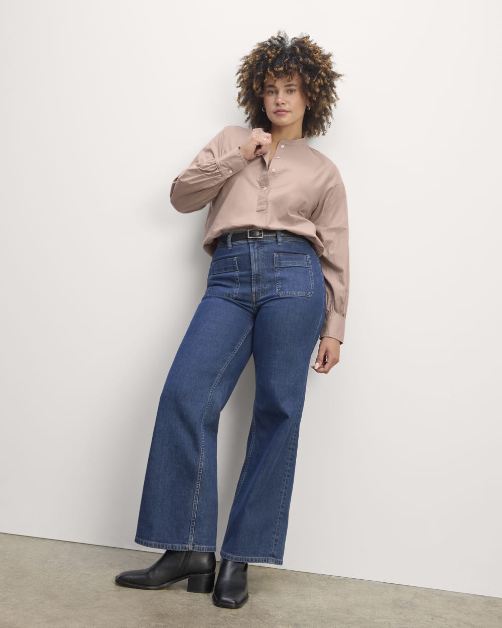 The Henley Shirt in Silky Cotton | Dusty Rose - Image 3