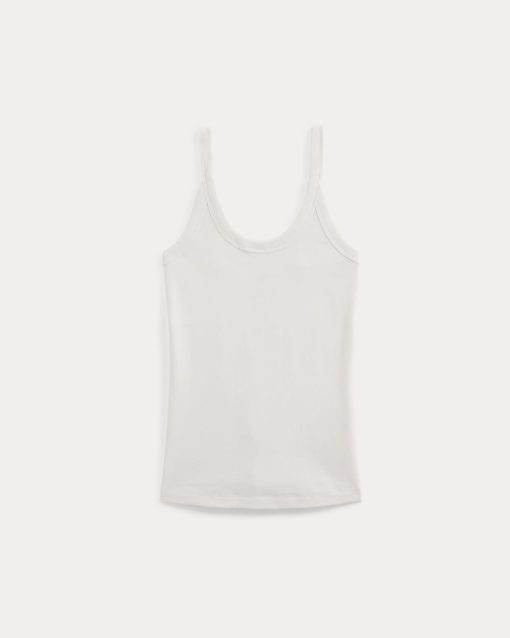 Alternative view of Soft Stretch U-Neck Tank | Bone