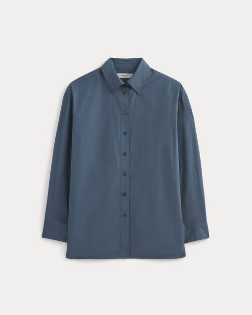 Alternative view of The Boyfriend Shirt in Ultrasoft Cotton | Deep Lazuli Blue