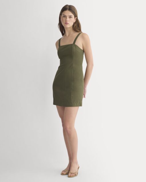 Seamed Mini Dress | Olive Night