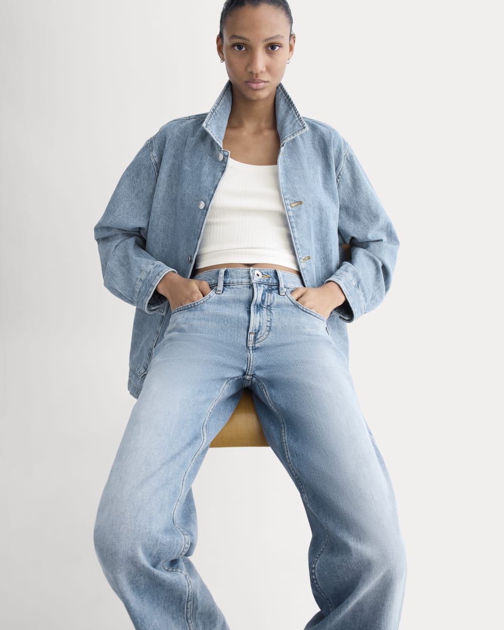 The Column Jean | Vintage Light Indigo | 33 Inseam - Image 6