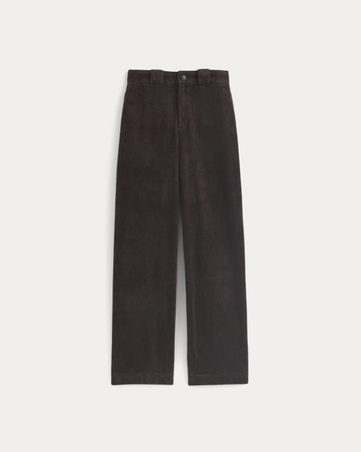 Alternative view of Corduroy Wide-Leg Trouser | Dark Chocolate