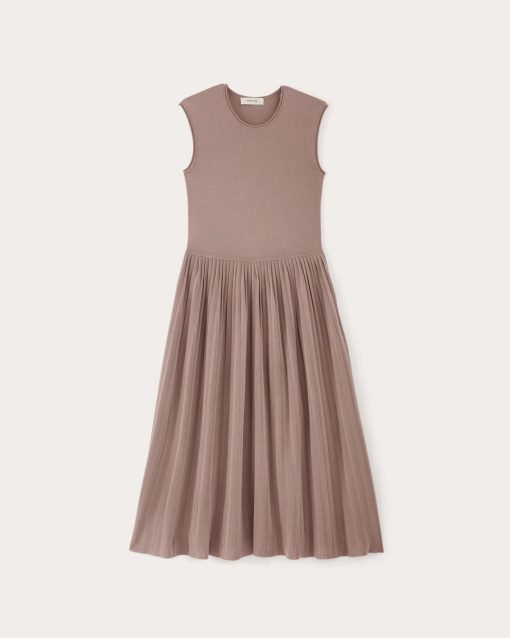 Alternative view of The Knit Pleated Dress | Dusty Rose