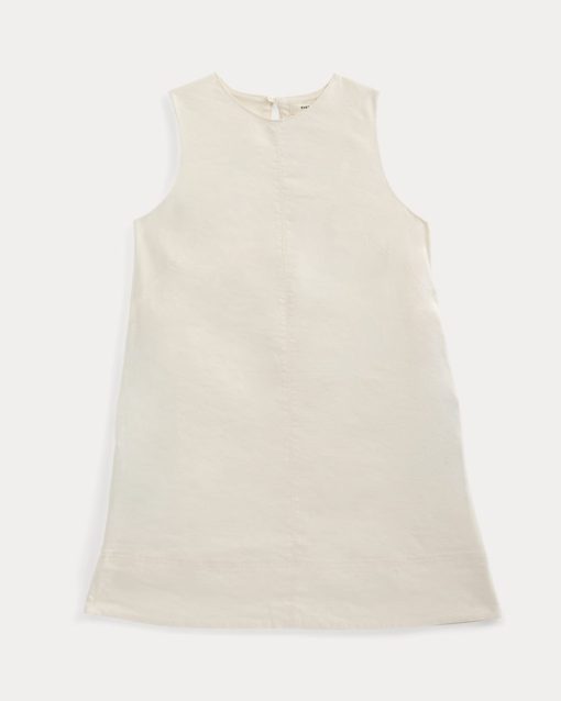 Alternative view of The Shift Dress in Stretch Linen | Bone