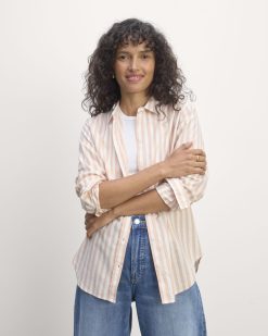 Alternative view of The Must-Have Shirt in Silky Cotton | Bone / Blush Pink