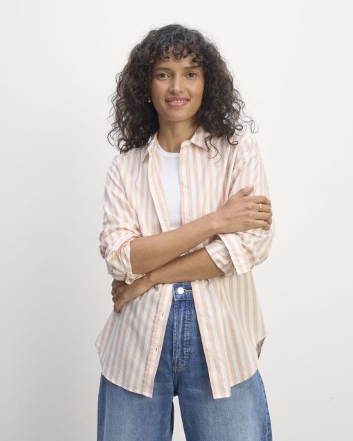 Alternative view of The Must-Have Shirt in Silky Cotton | Bone / Blush Pink