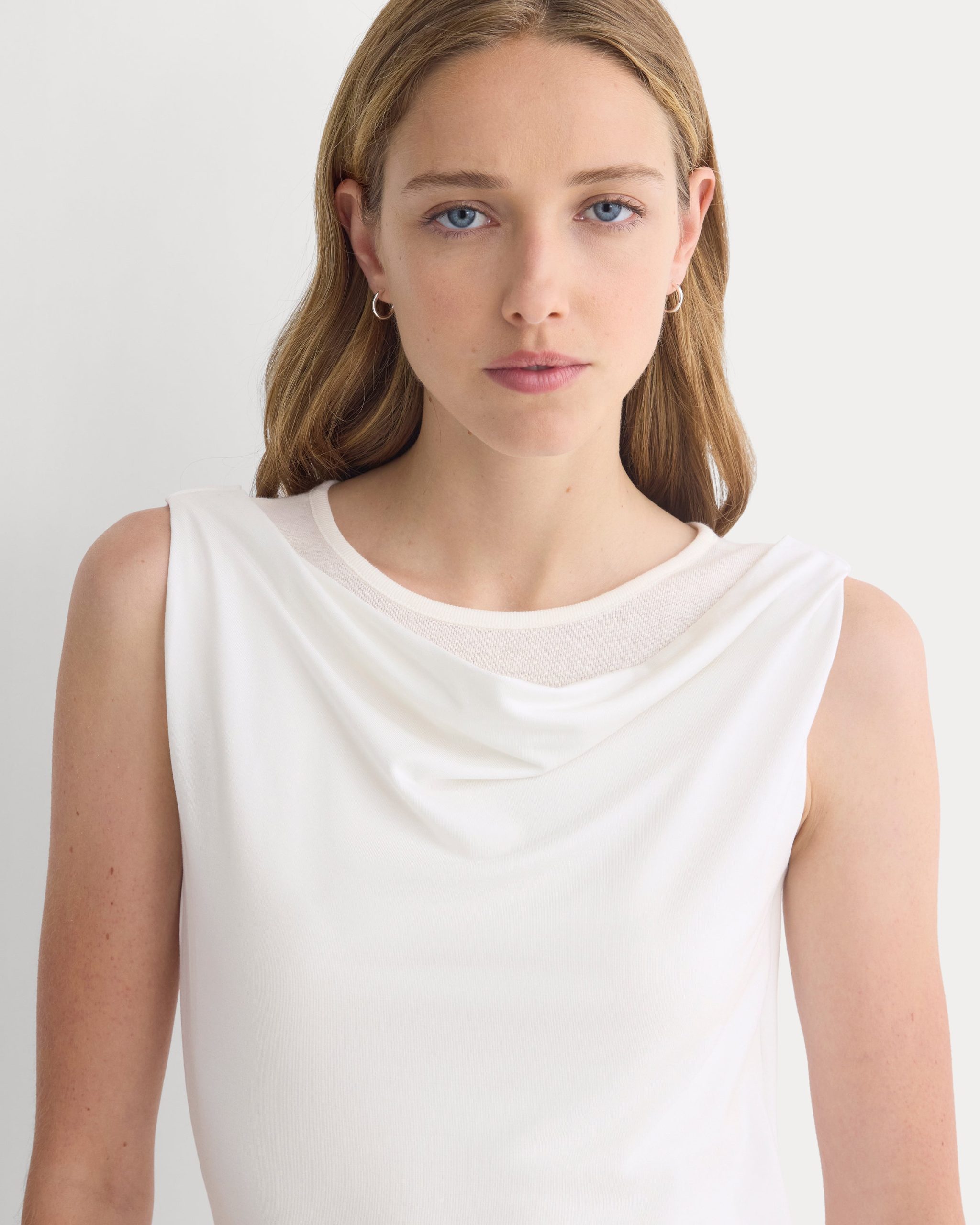 Cowl Neck Mini Dress | Bone - Image 6