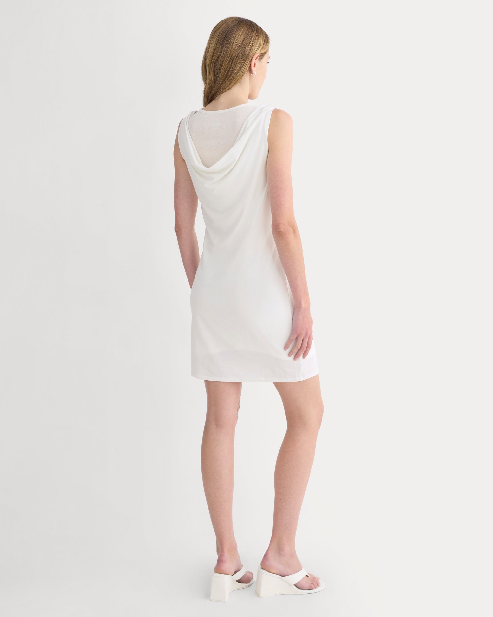 Cowl Neck Mini Dress | Bone - Image 5