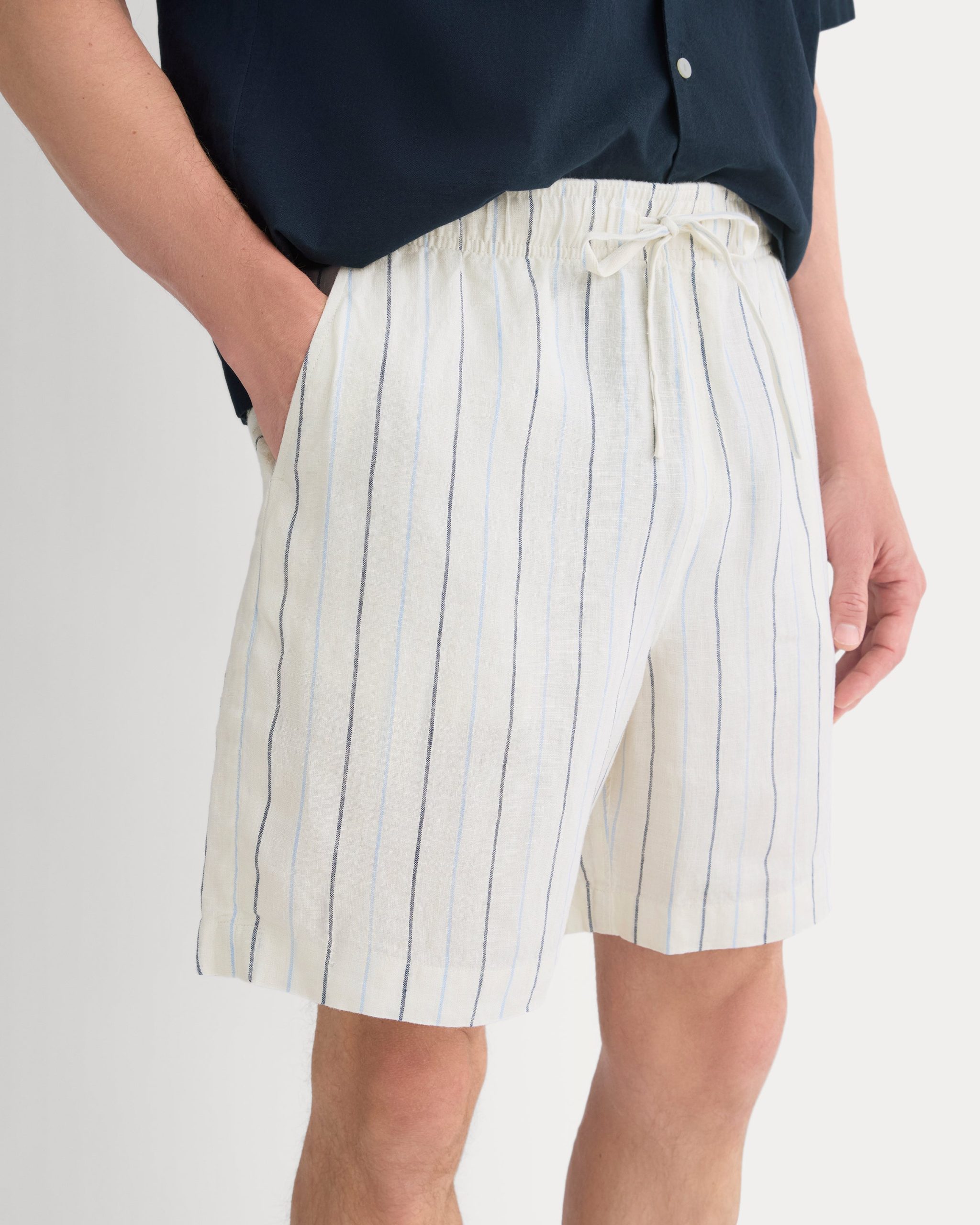 Linen Easy Short | Birch/Gardenia/Estate Blue/Open Air - Image 4