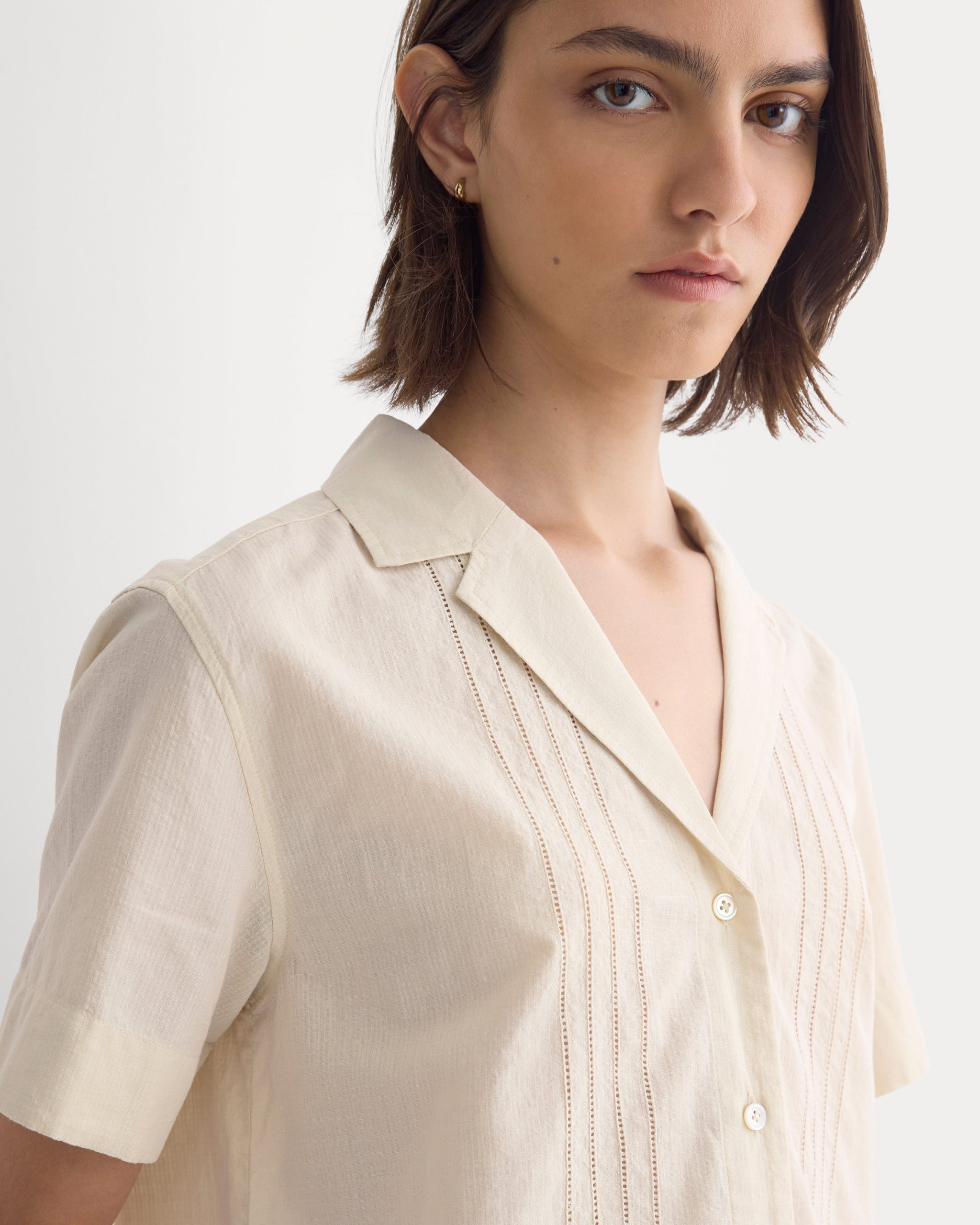 Cotton Gauze Resort Shirt | Birch - Image 4