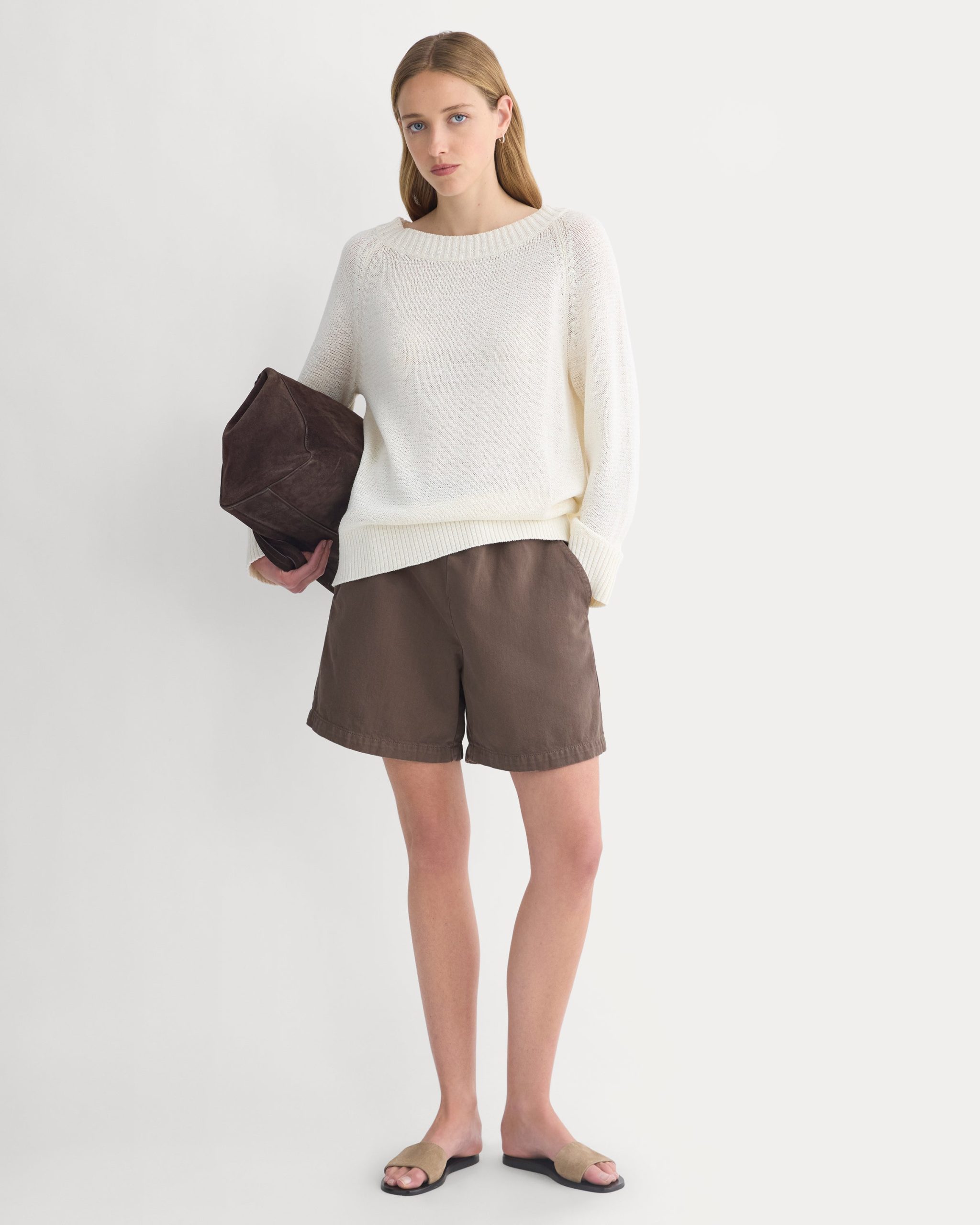 Denim Easy Short | Chocolate Chip Brown