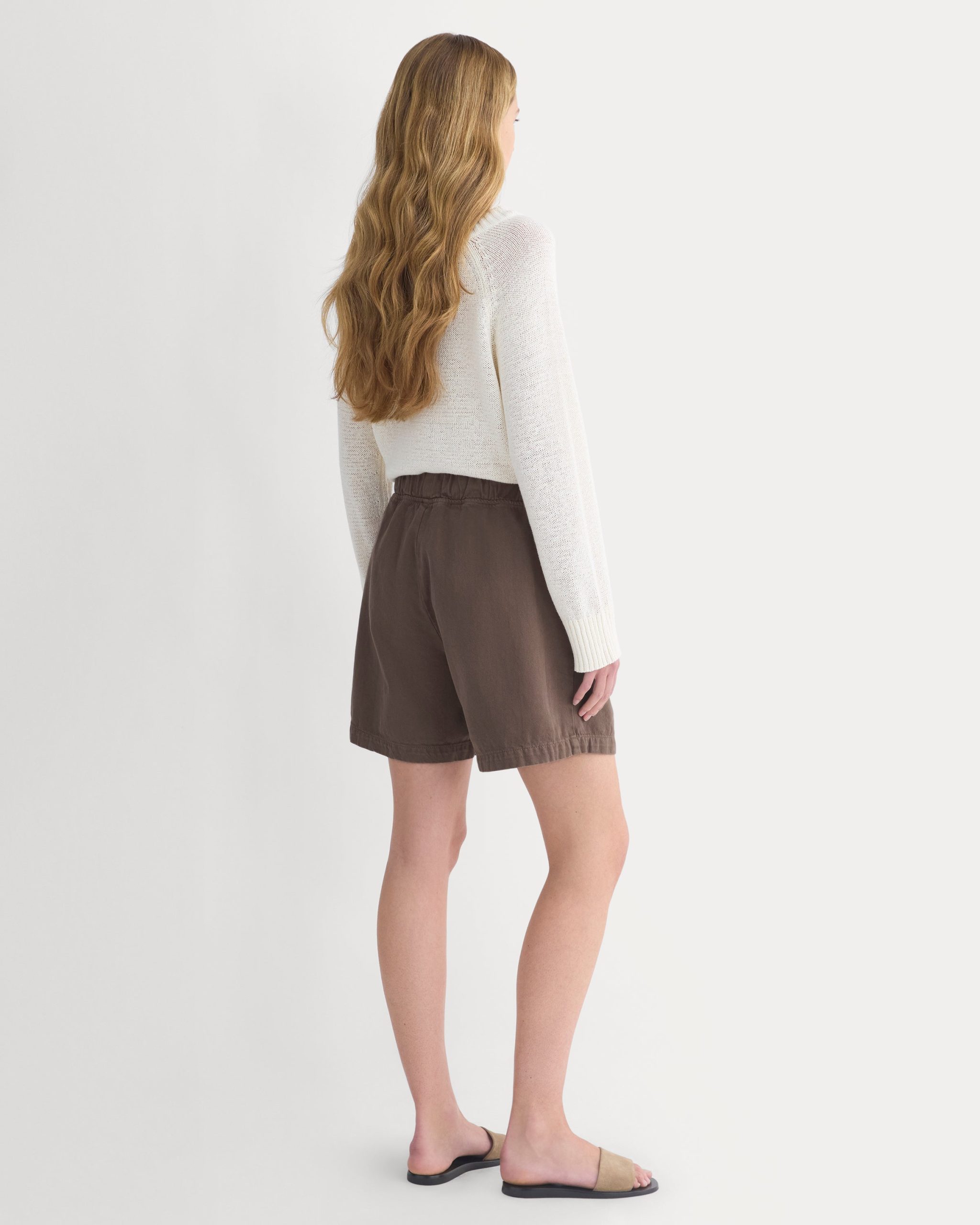 Denim Easy Short | Chocolate Chip Brown - Image 5