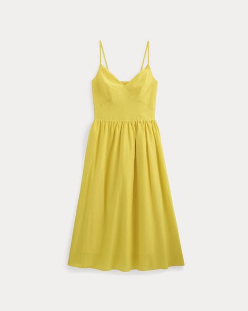 Alternative view of Midi Dress in Cotton Silk Voile | Passion Fruit
