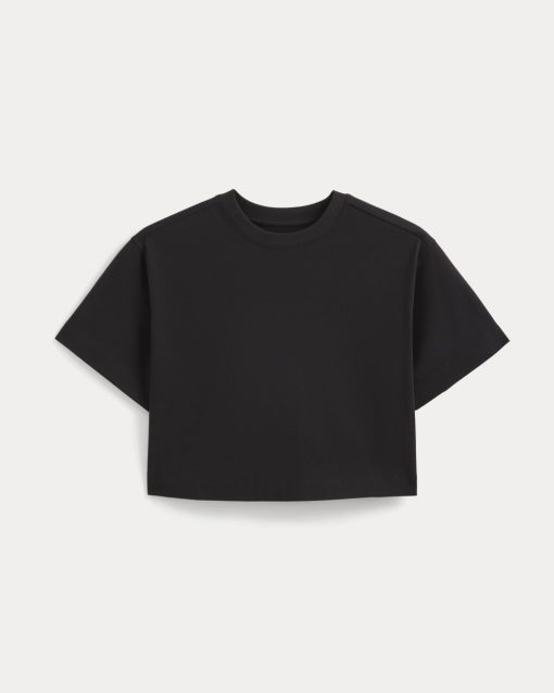 Alternative view of Forever Jersey Cropped Tee | Black