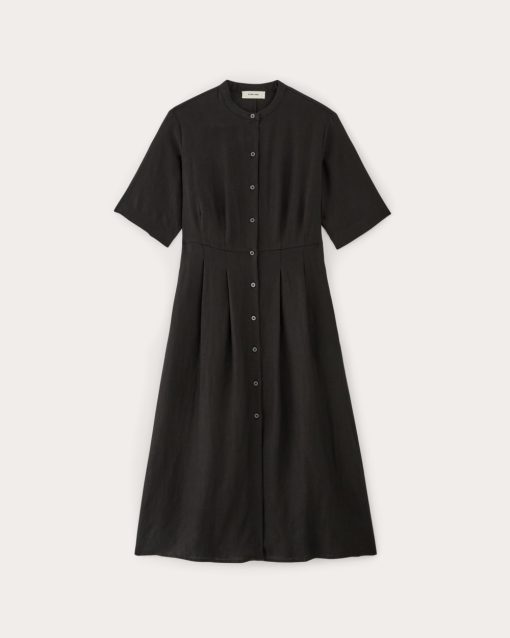 Alternative view of The Frolic Dress in Linen | Black