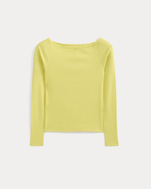 Alternative view of Luxe Rib Boatneck Top | Celandine
