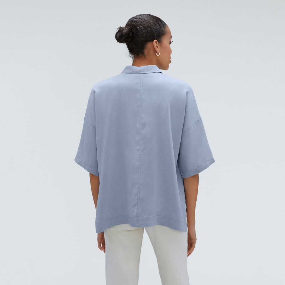 The Drapey Square Shirt | Blue Slate - Image 3