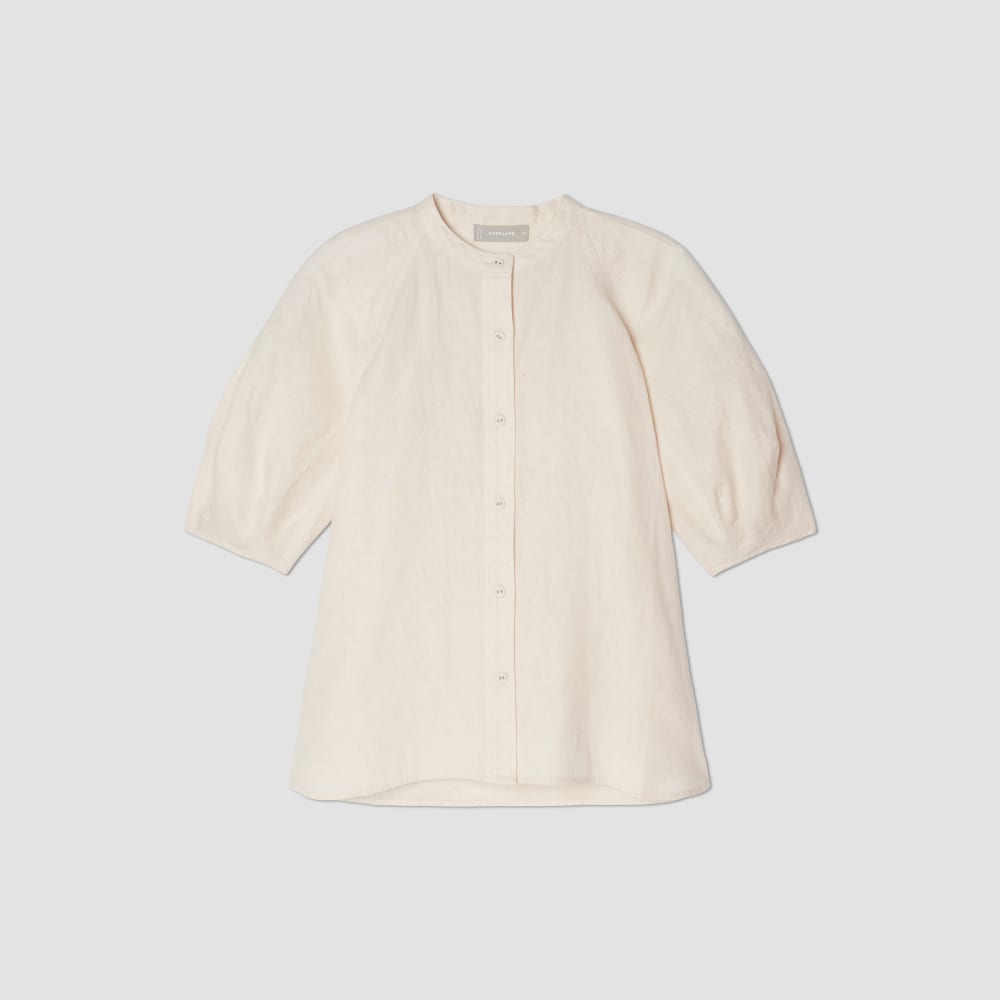 The Linen Puff Sleeve Shirt | Canvas - Image 2