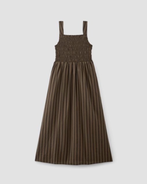 Alternative view of The Gauze Smock Dress | Cocoa / Black