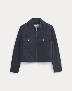 Alternative view of The Cropped Utility Jacket | Navy