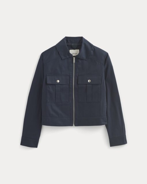 Alternative view of The Cropped Utility Jacket | Navy