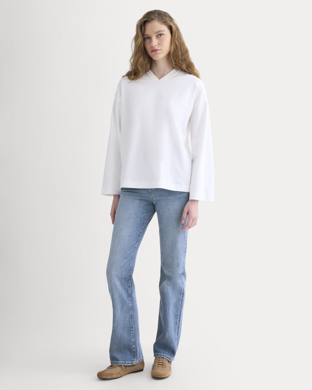 Retro V-Neck Jersey | White - Image 3