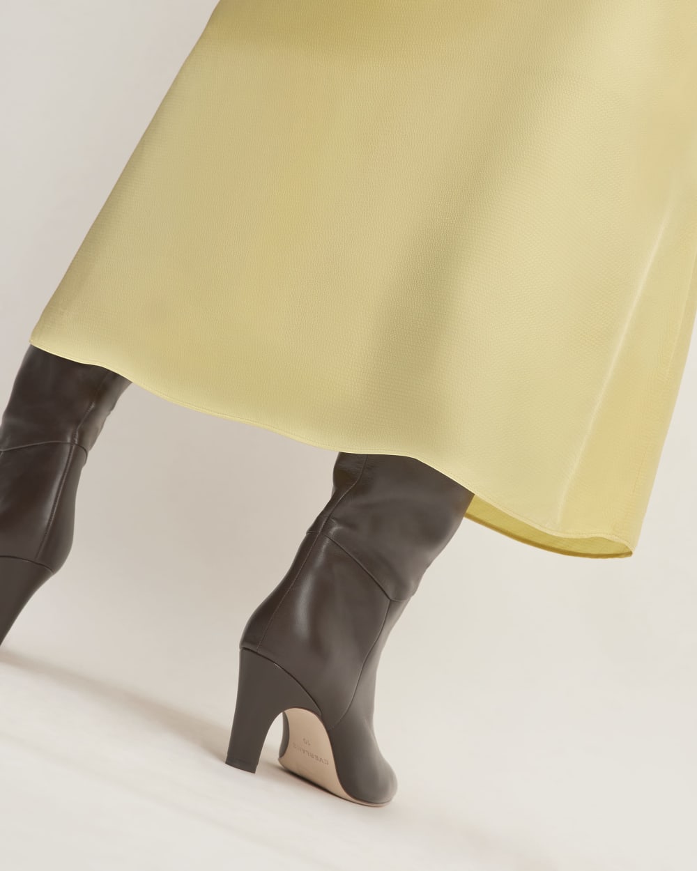 The Hammered Satin Slip Skirt | Raffia - Image 5